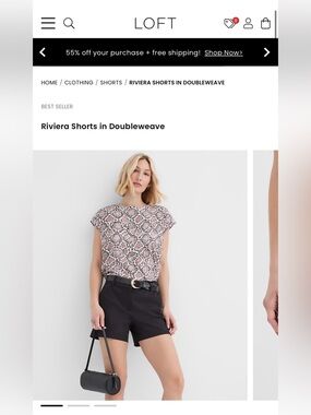 Riviera Shorts in Doubleweave- Black